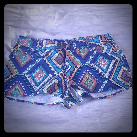 Colorful Tribal Shorts - Picture 1 of 8